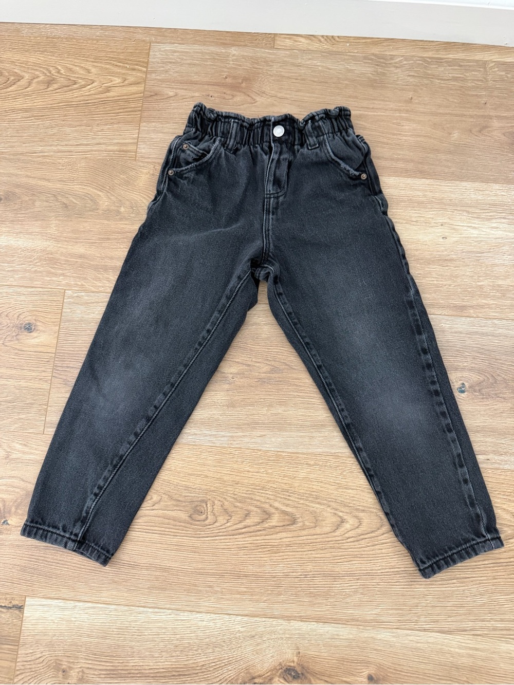 2 PAIRS Zara Black Elastic-Waist Kids Jeans